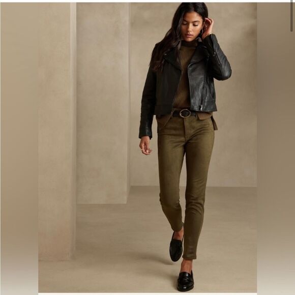 Banana Republic High Rise Skinny Cargo Jeans Sz 35/20 Tall - Picture 1 of 9